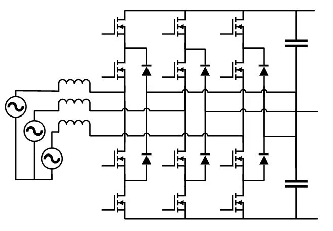 Three-phase, three-level NPC PFC