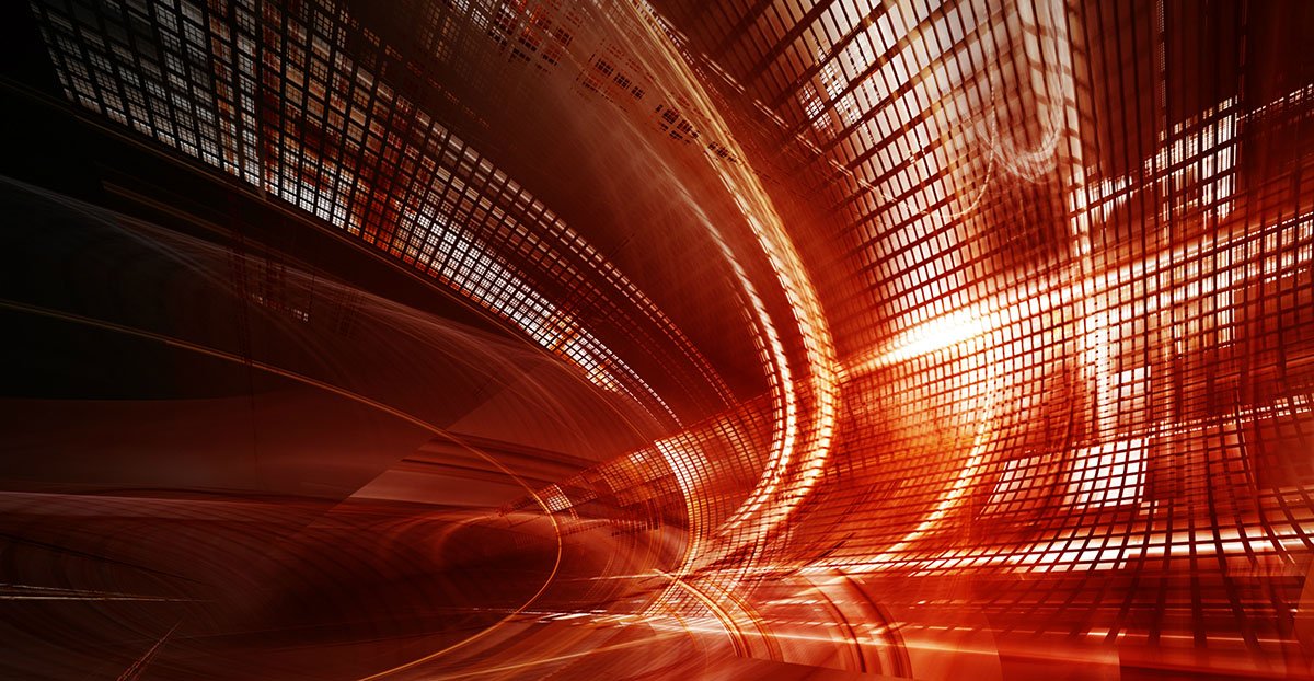 Image of digital art abstract red background design