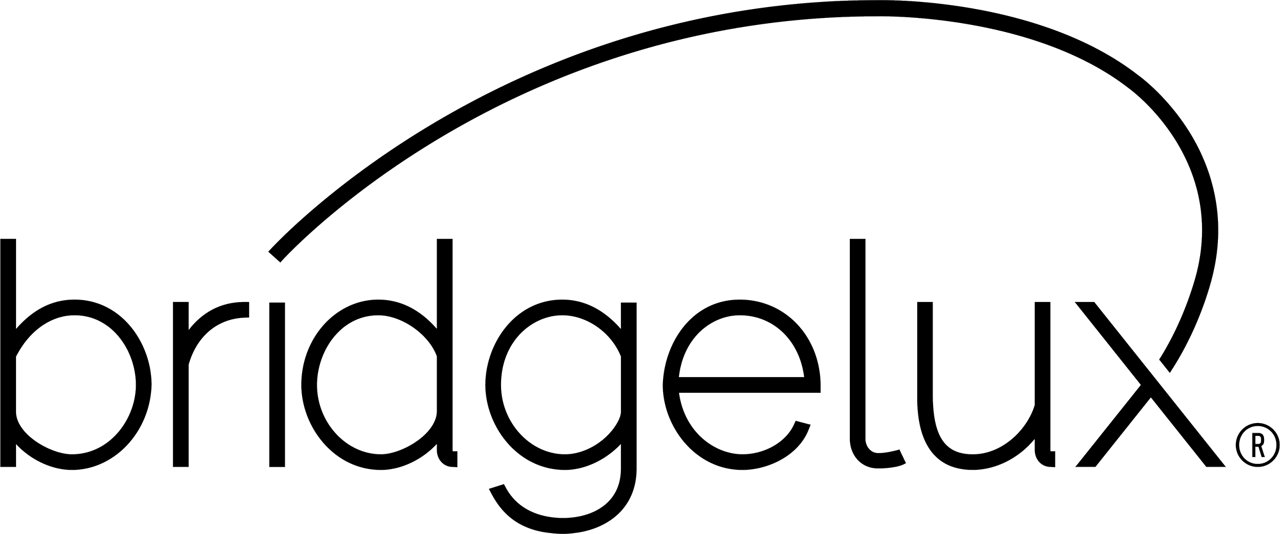 Bridgelux logo in black with transparent background