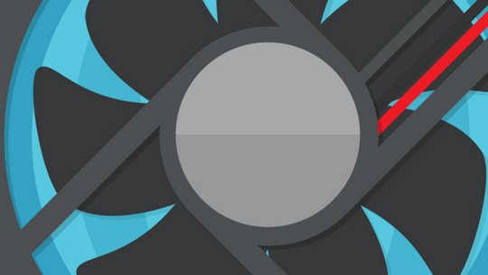 냉각 팬 블레이드의 클로즈업 일러스트