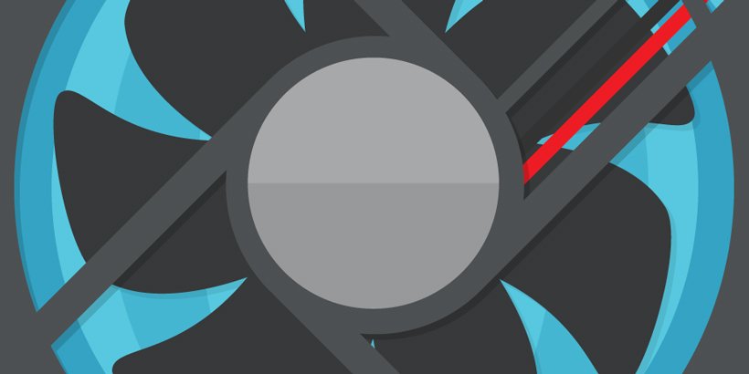 Close-up illustration of cooling fan blades