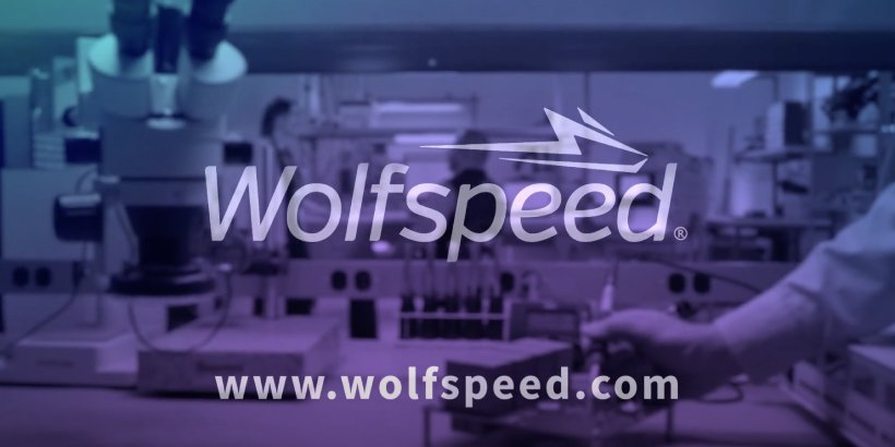 Image of Wolfspeed laboratory with visible logo