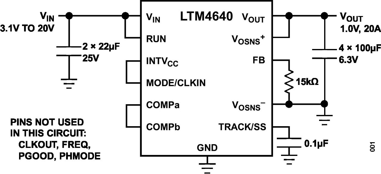 LTM4640 typical application