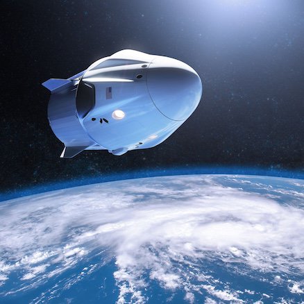 Cargo spacecraft in low-Earth orbit