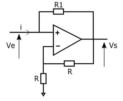 Operational amplifier circuit diagram.