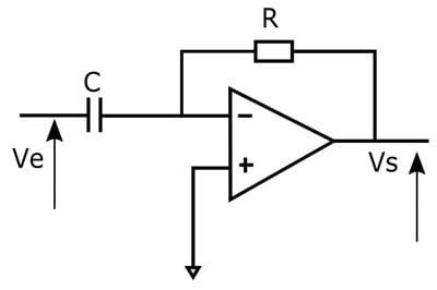 Electronic circuit diagram with op-amp 