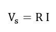 Electrical formula Vs equals RI