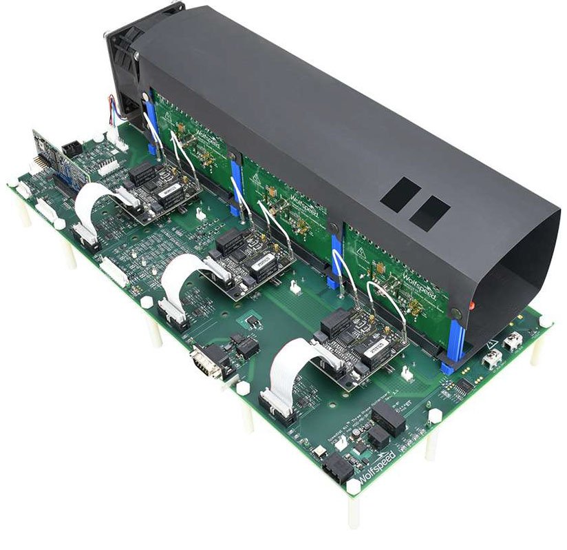 A detailed view of an electronic circuit board featuring multiple modular components and connectors. 