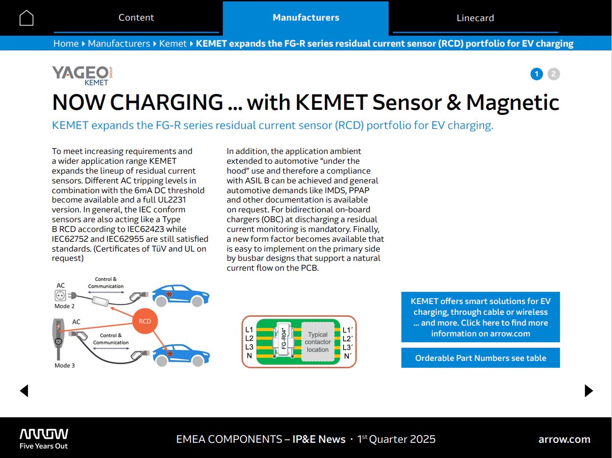 Preview of supplier article: Now Charging with KEMET Sensor & Magnetic
