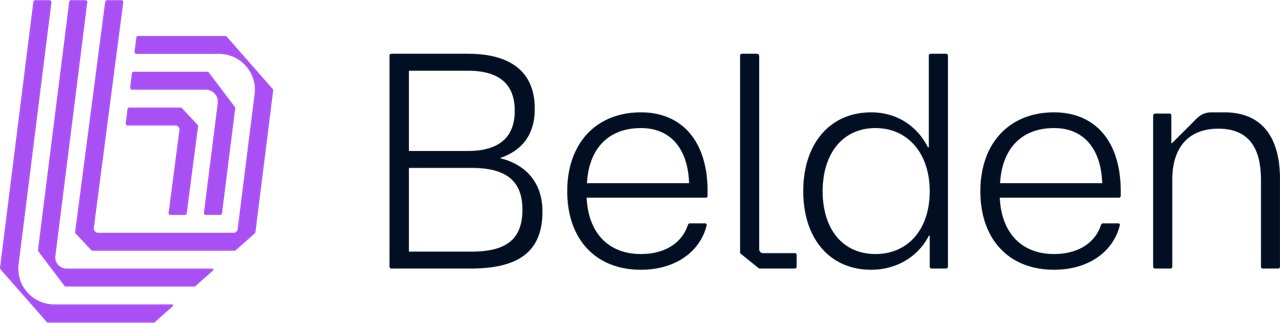 Belden logo in color with transparent background