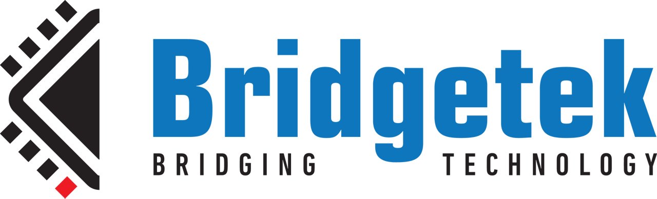 Bridgetek logo in color with transparent background