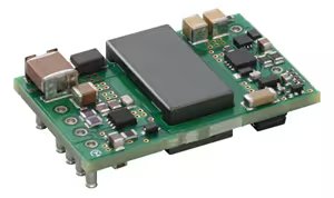 A detailed view of an electronic circuit board featuring various components such as capacitors, resistors, and integrated circuits.