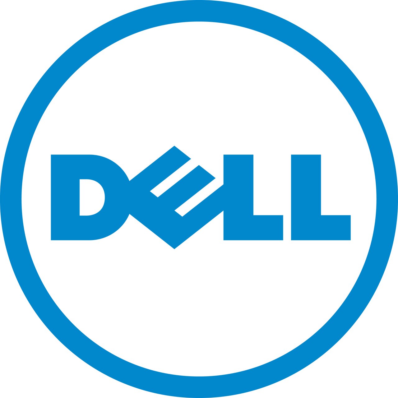 Dell logo in color with transparent background