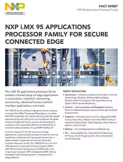Download the Fact Sheet: NXP i.MX 95 now