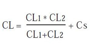 CL equals CL1 multiplied by CL2 divided by CL1 plus CL2, plus Cs.