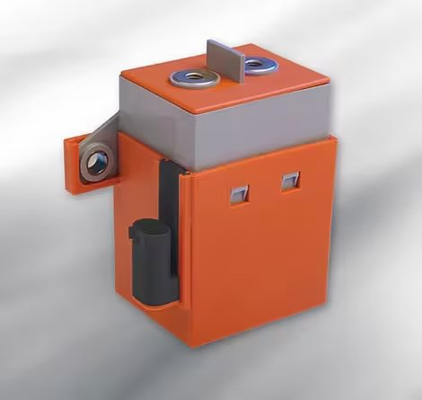 Close-up of EVC contactors