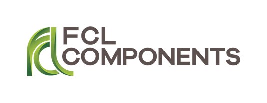 The image features the text "FCL COMPONENTS" alongside an abstract green lettermark. 