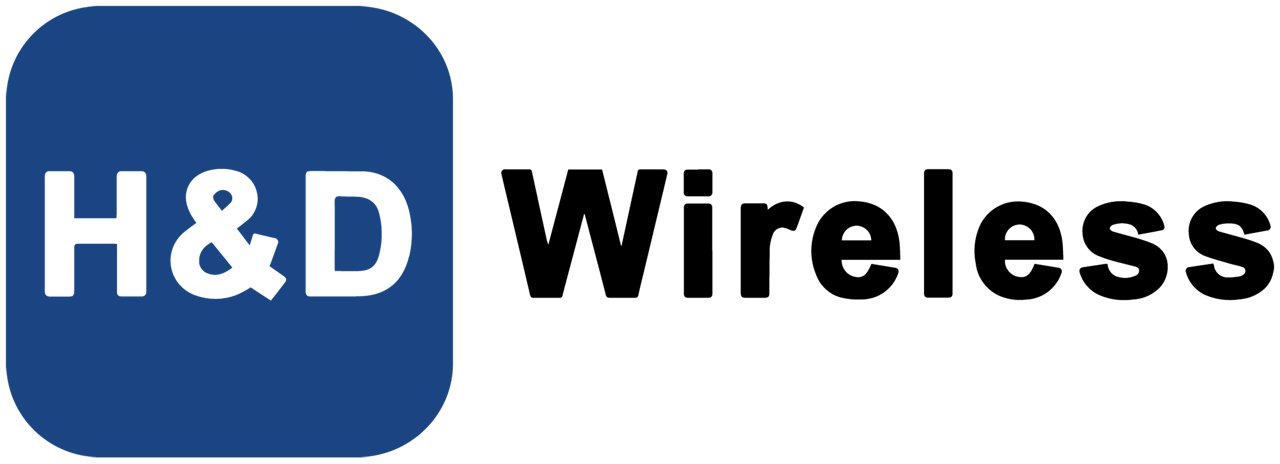 H and D Wireless AB logo in color with transparent background