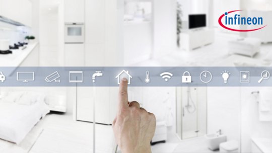 Touchscreen with Infineon smart home icons