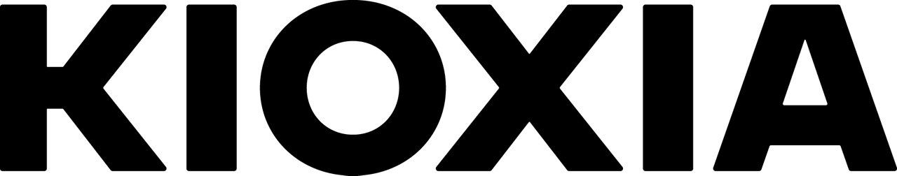 KIOXIA logo in black with transparent background