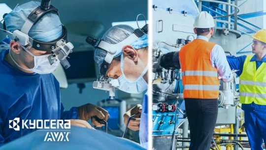 Image divisée présentant deux professionnels distincts : médecins et ouvriers du bâtiment