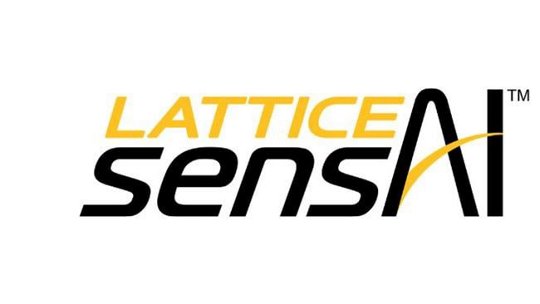 The image features the Lattice sensAI logo, with the word 'LATTICE' in uppercase yellow letters and 'sensAI' in bold black text. The 'AI' portion is stylized with a yellow swoosh.