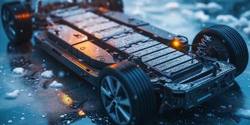 Car body with batteries