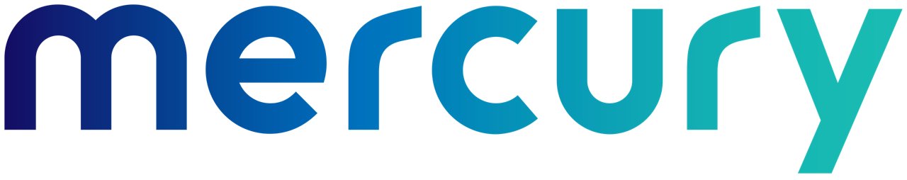Logo Mercury Systems en couleur avec fond transparent