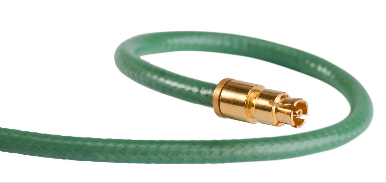 Cable directly behind the connector