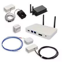 A collection of wireless networking devices including routers, adapters, and cables