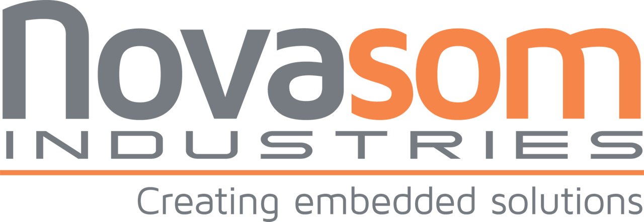 Novasom Industries logo in color with transparent background