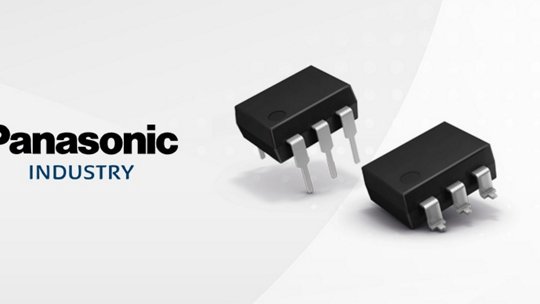 Two black electronic components are showcased against a clean, white background