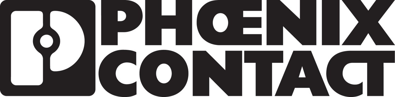 PHOENIX CONTACT logo in black with transparent background