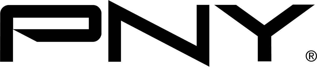 PNY Technologies logo in black with transparent background