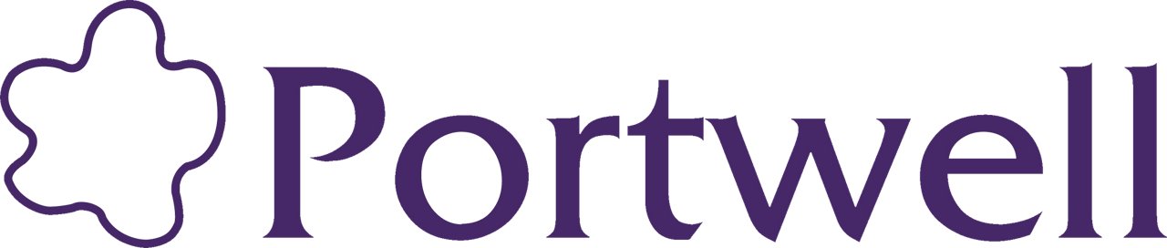 Portwell logo in color with transparent background