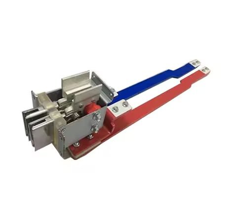 Close-up of a busbar component