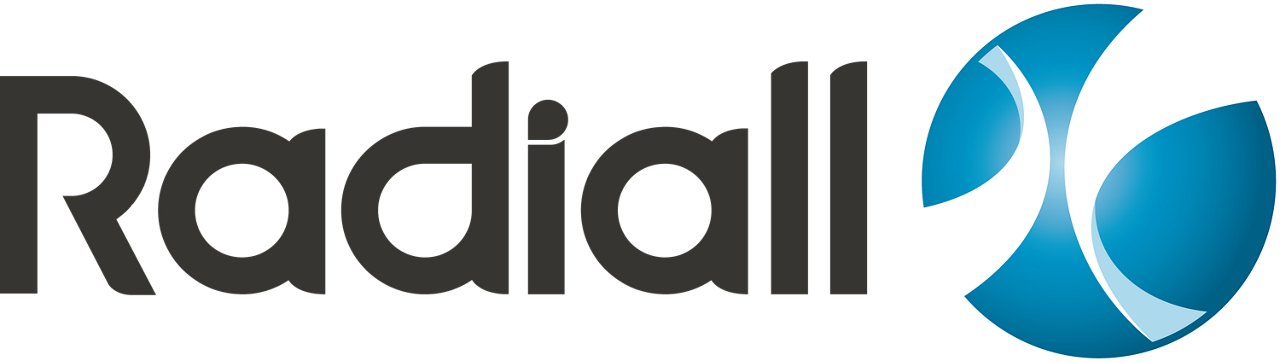 Radiall logo in color with transparent background