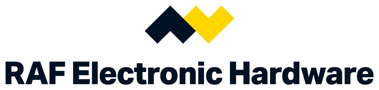 RAF Electronic Hardware logo in color with transparent background