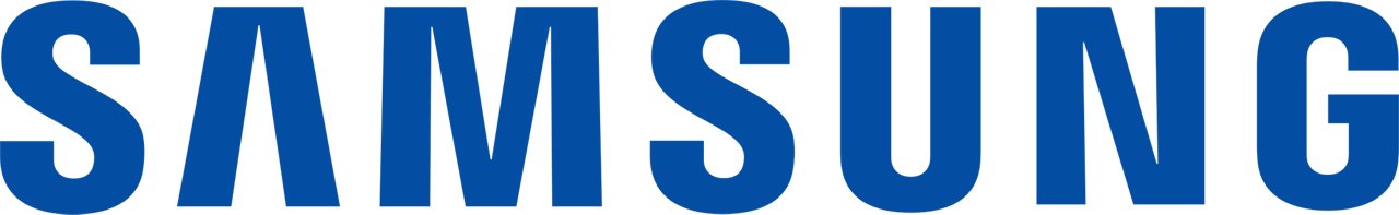 Samsung Electronics logo in color with transparent background