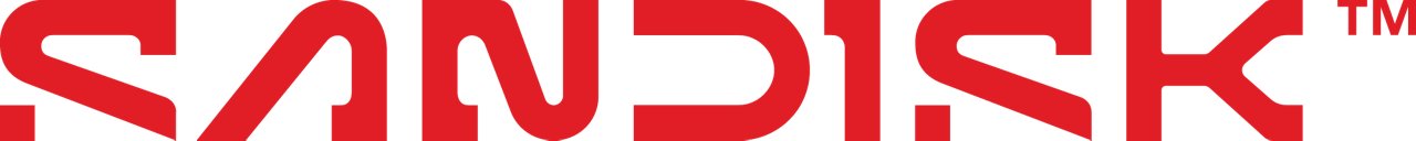 SanDisk logo in color with transparent background