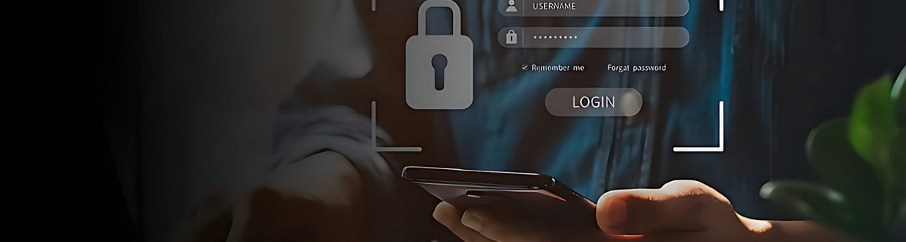 A person interacts with a secure login interface on a smartphone.