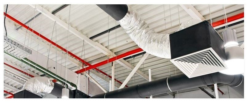 Industrial HVAC system with ductwork