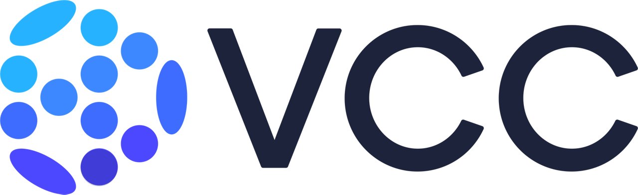 VCC (Visual Communications Company, LLC) logo in color with transparent background