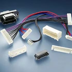 A range of wire-to-board connectors against a dark background