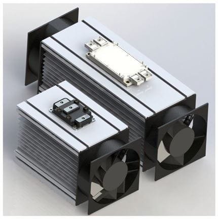 Industrial cooling modules with heat sinks