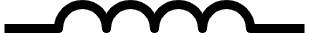 Image of schematic symbol of an inductor