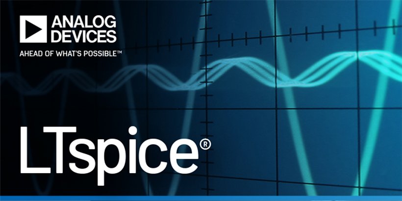 Image of the word LTspice® on monitoring device Analog Devices logo present