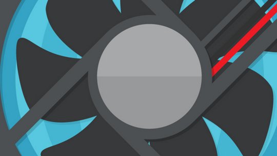 冷却风扇叶片的特写插图