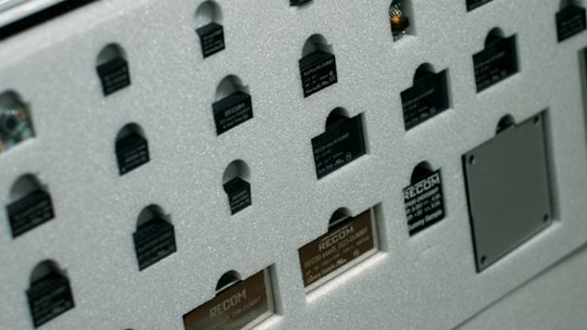 Image of RECOM electronic components in foam packaging