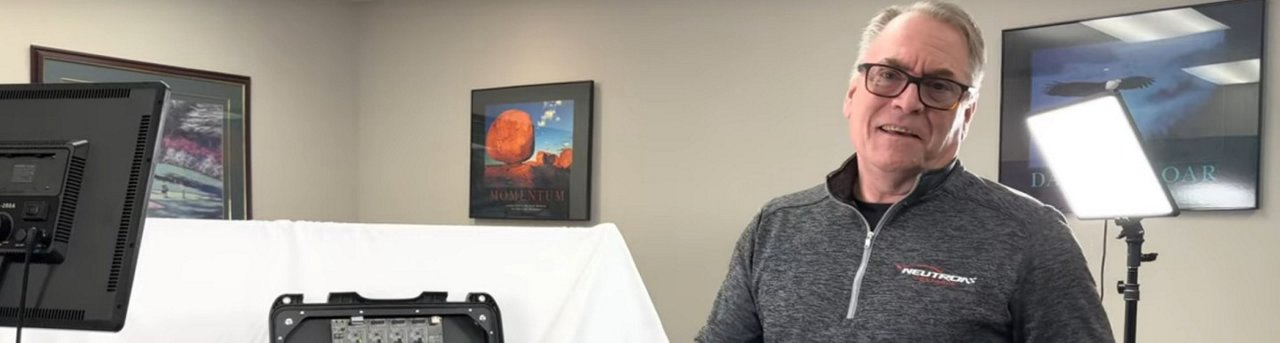 Dave Stubbs, President of Neutron Controls, presents the BEVOP™ Demo Kit